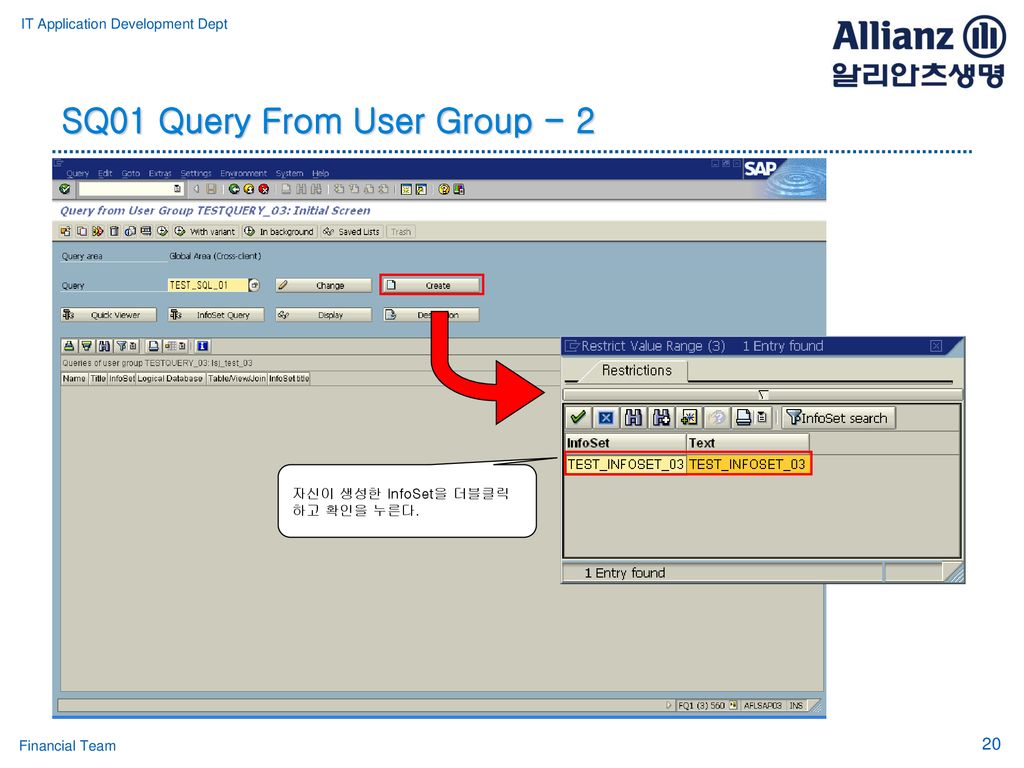 SQ01 Query From User Group - 2