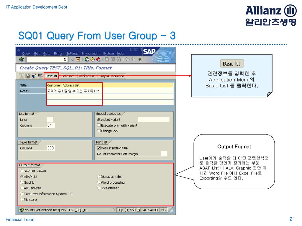 SQ01 Query From User Group - 3
