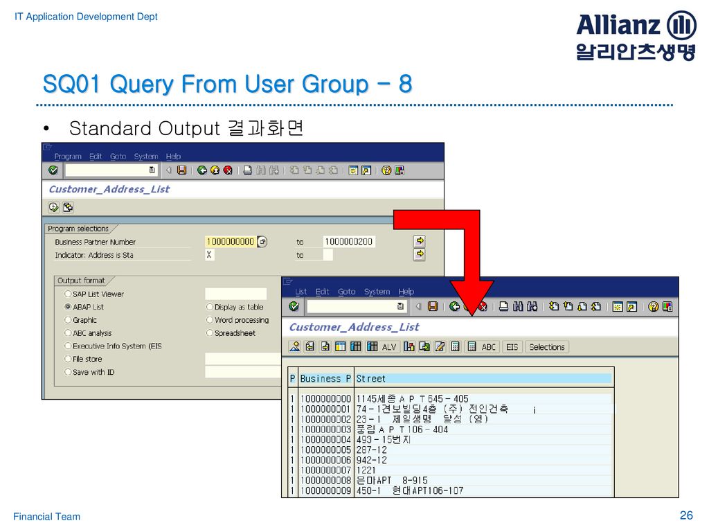SQ01 Query From User Group - 8