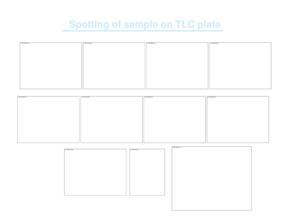 Spotting of sample on TLC plate