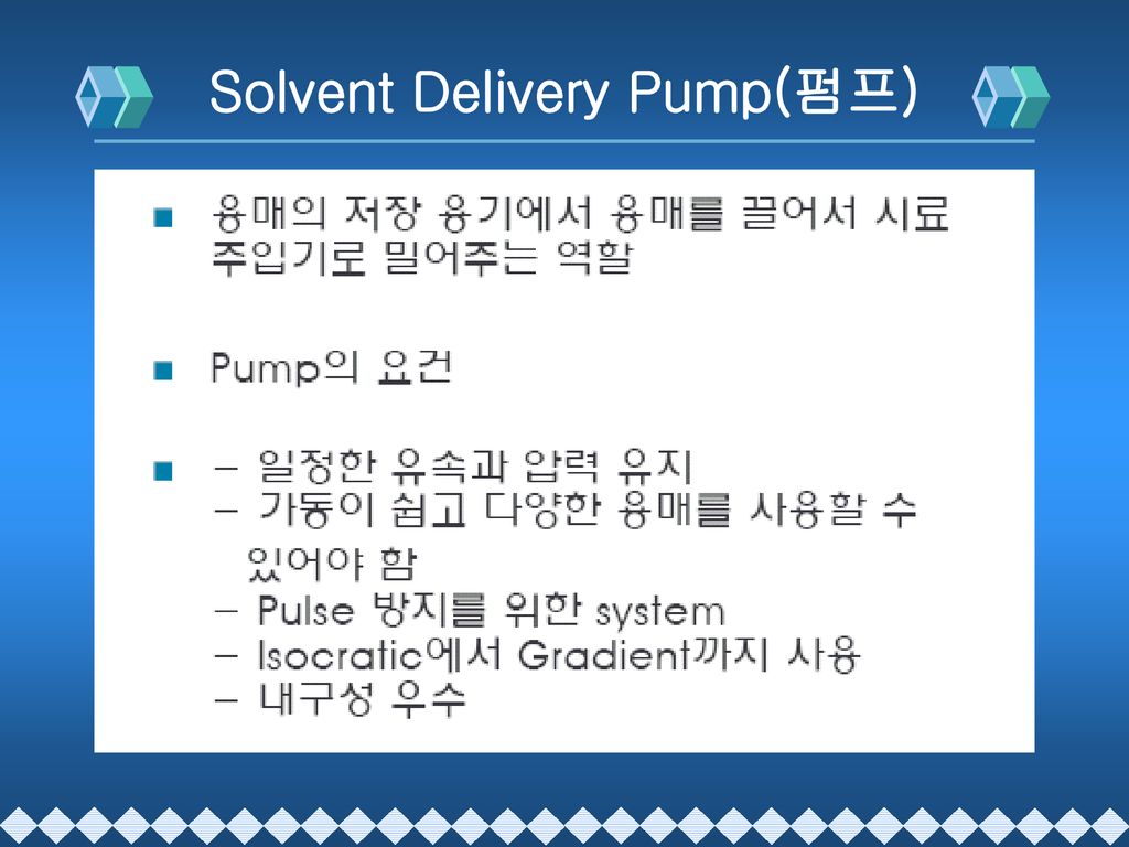 Solvent Delivery Pump(펌프)