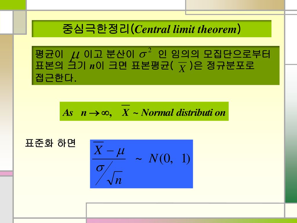 중심극한정리(Central limit theorem)