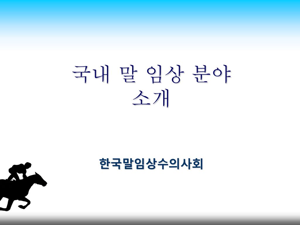 국내 말 임상 분야 소개 한국말임상수의사회