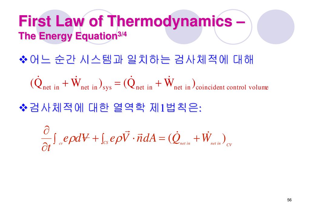 First Law of Thermodynamics – The Energy Equation3/4