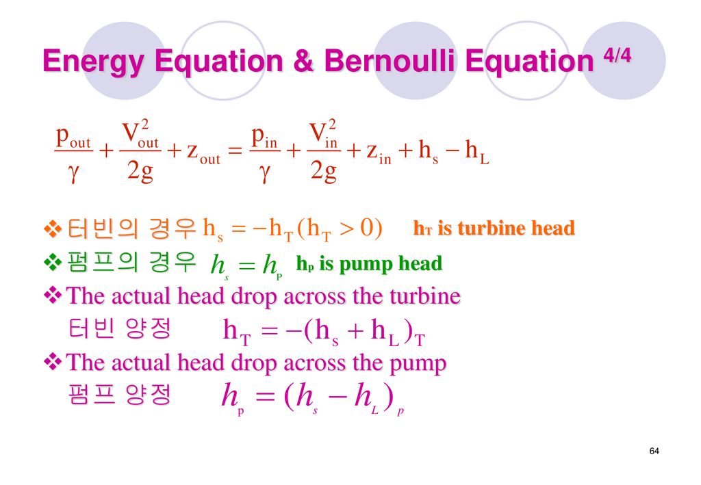 Energy Equation & Bernoulli Equation 4/4