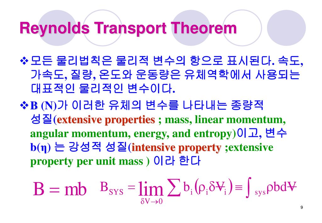 Reynolds Transport Theorem