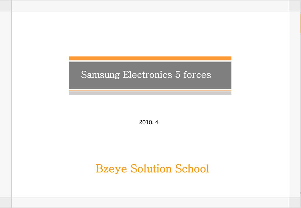 Samsung Electronics 5 forces