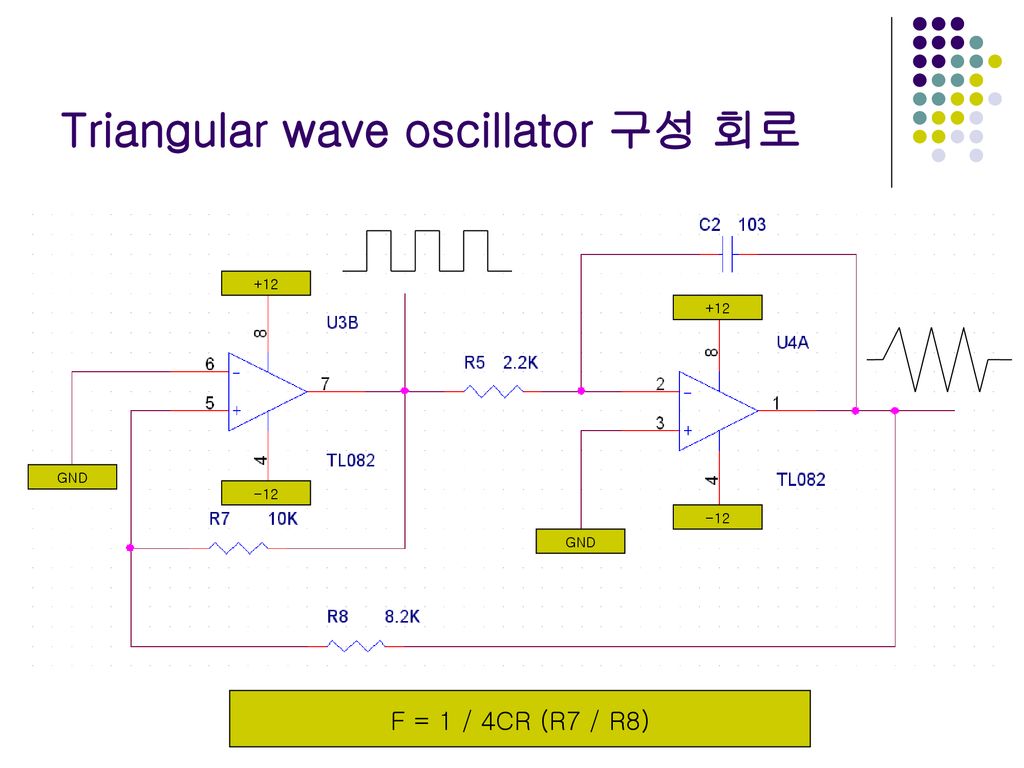 Triangular wave oscillator 구성 회로