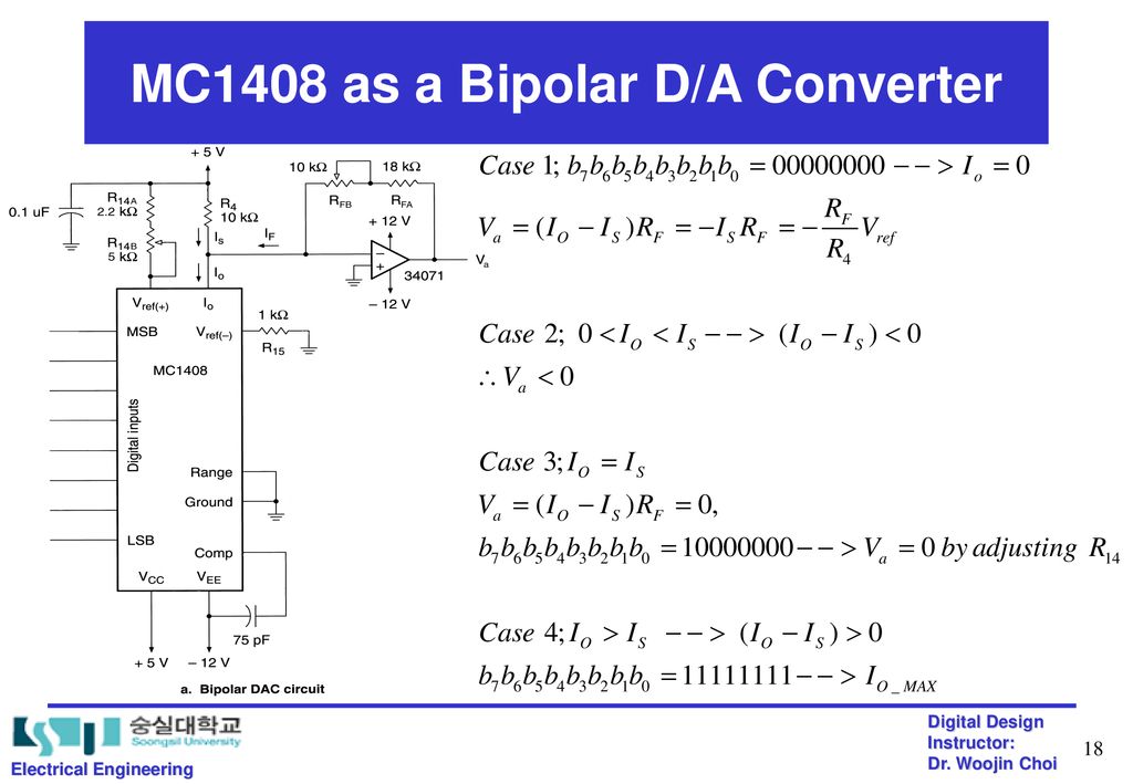 MC1408 as a Bipolar D/A Converter