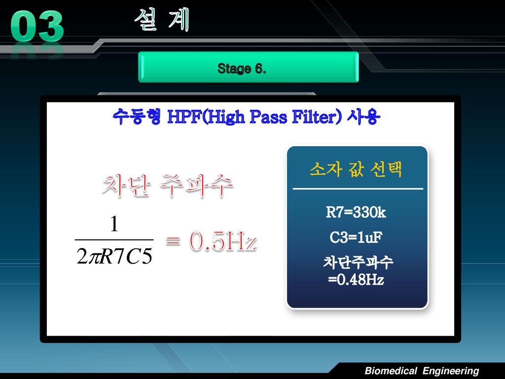 수동형 HPF(High Pass Filter) 사용