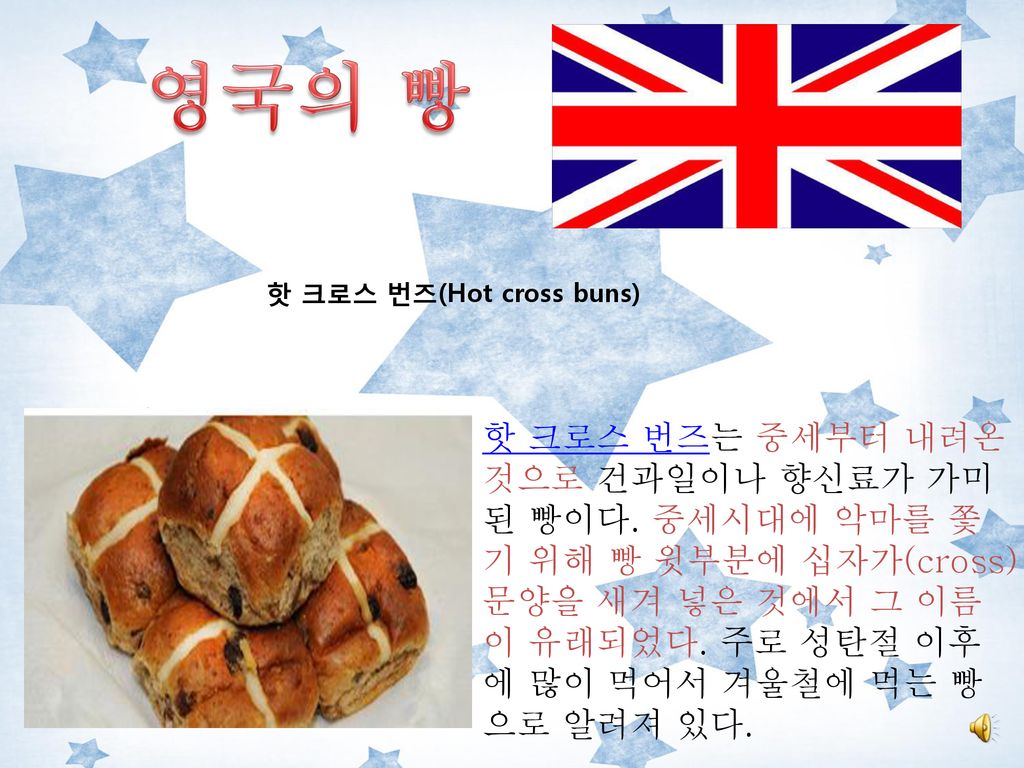 영국의 빵 핫 크로스 번즈(Hot cross buns)