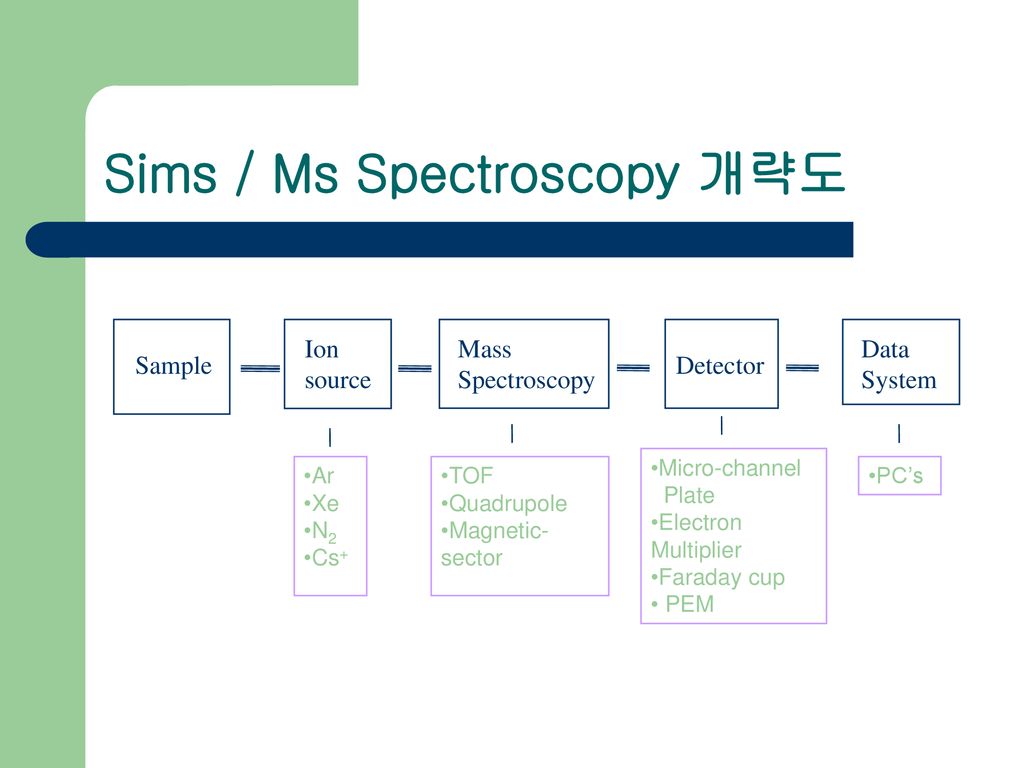 Sims / Ms Spectroscopy 개략도