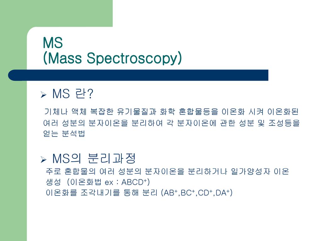 MS (Mass Spectroscopy)