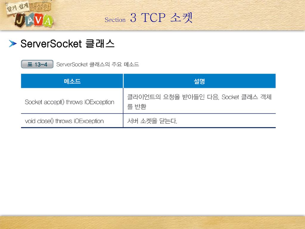 Section 3 TCP 소켓 ServerSocket 클래스