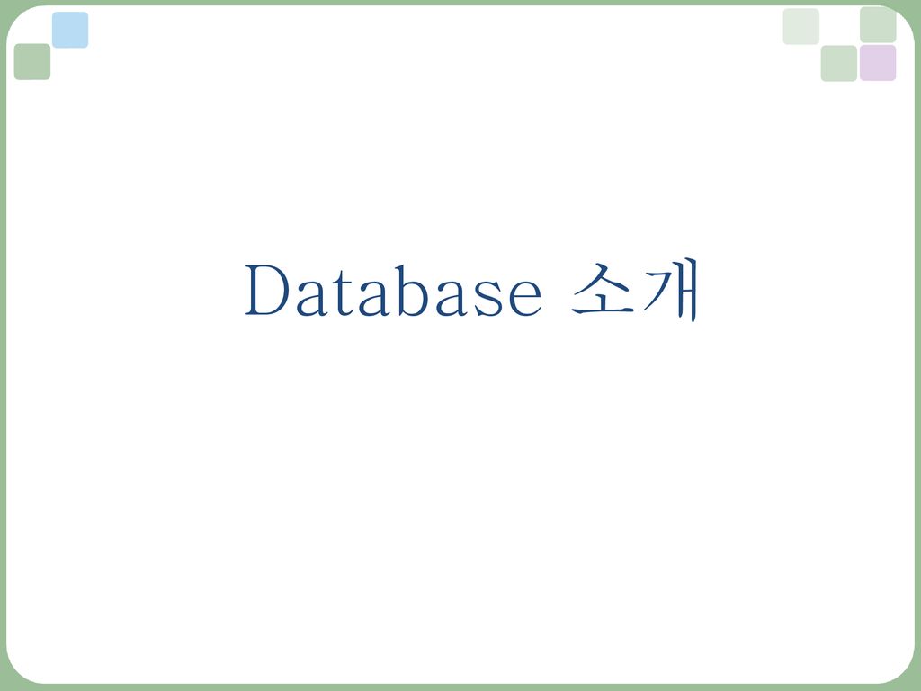 Database 소개
