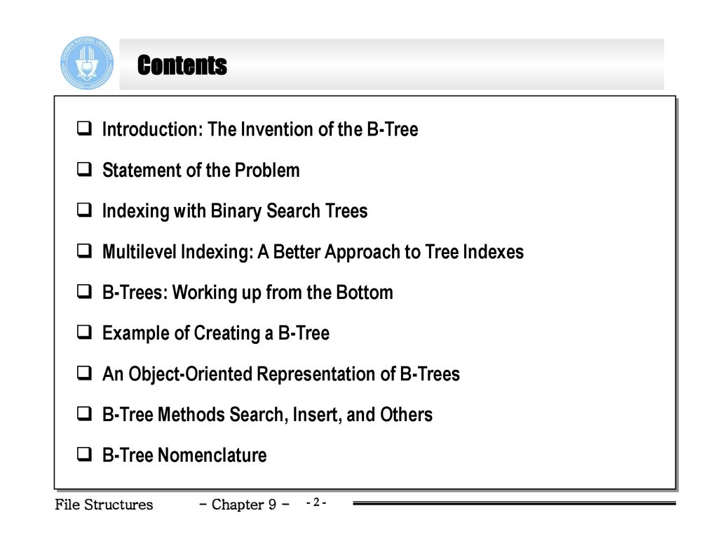 Chapter 9. Multilevel Indexing And B-Trees - Ppt Download